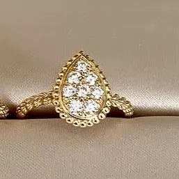 Pear Ring — Pavé Yellow Gold — view 1 of 2