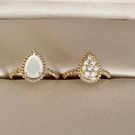 Pear Ring — Pavé Yellow Gold — view 2 of 2