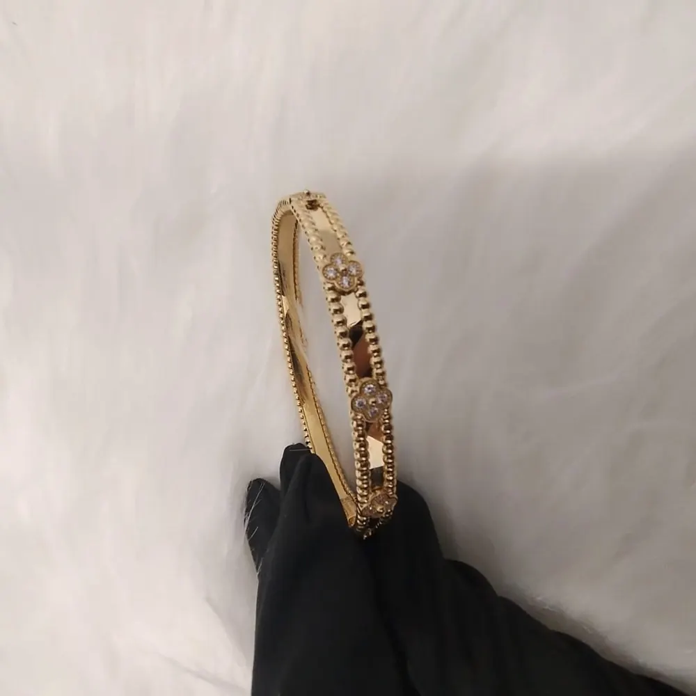 Beaded Bangle — Gold
