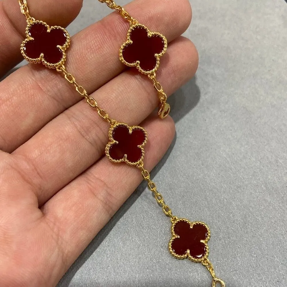 Clover Bracelet 5 Motif — Carnelian — view 1 of 2