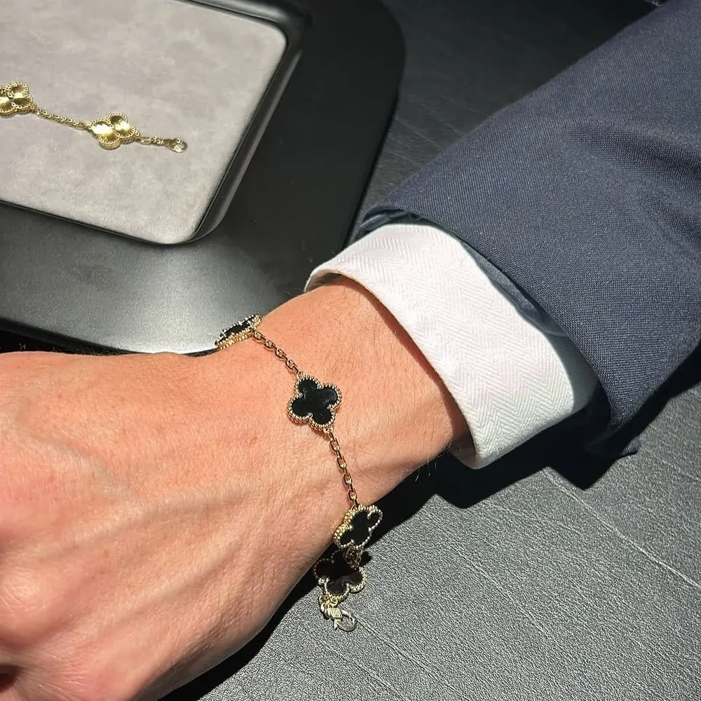 Clover Bracelet 5 Motif — Black Onyx — view 1 of 2