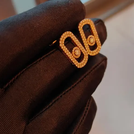 Halo Slider Studs — Pavé Rose Gold — view 2 of 2