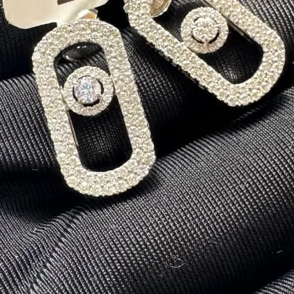Halo Slider Studs — Pavé White Gold — view 2 of 2