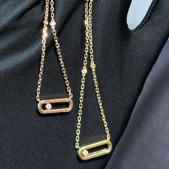 Solo Slider Necklace — White, Rose & Yellow Gold — view 2 of 2