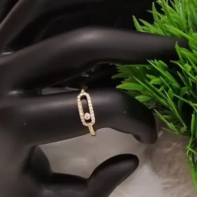 Solo Slider Ring — Pavé Rose Gold