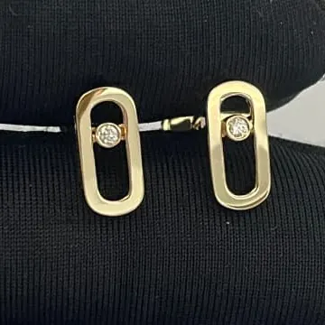 Solo Slider Studs — Polished Yellow Gold