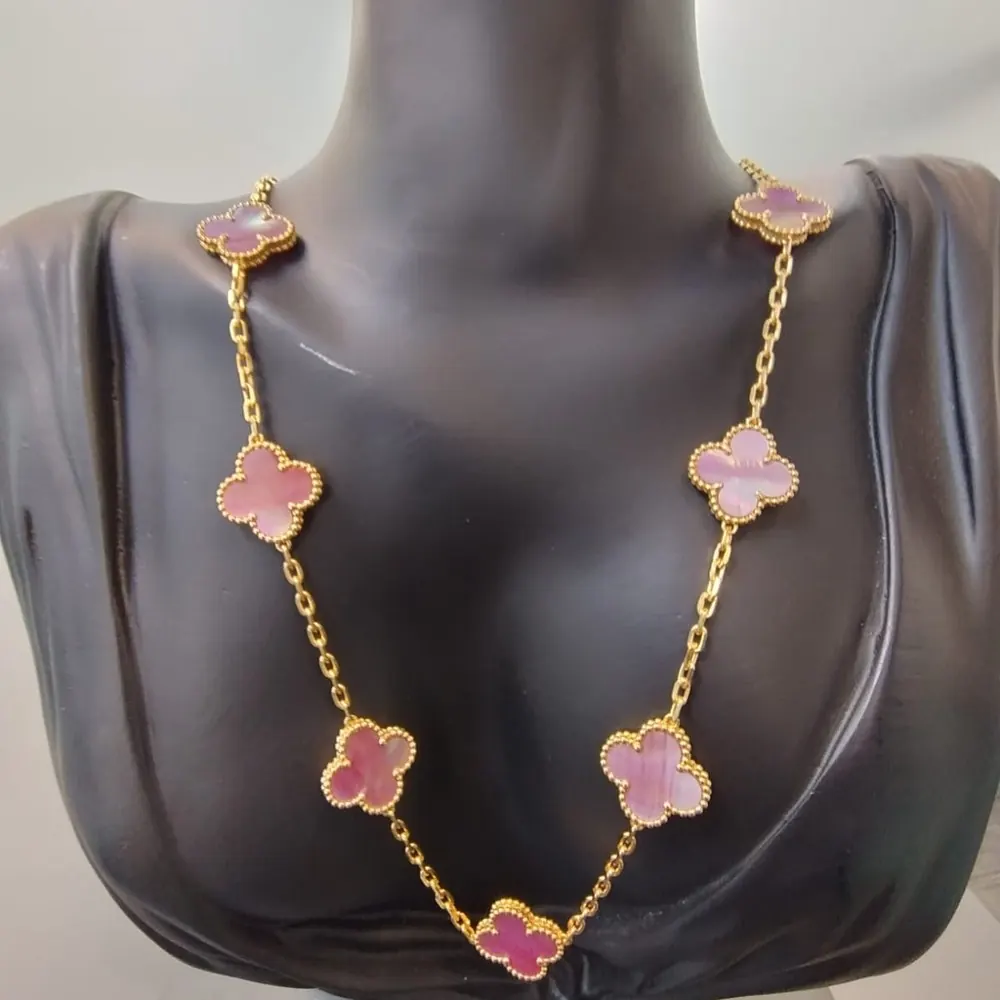 Clover Necklace 10 Motif — Pink Mother of Pearl