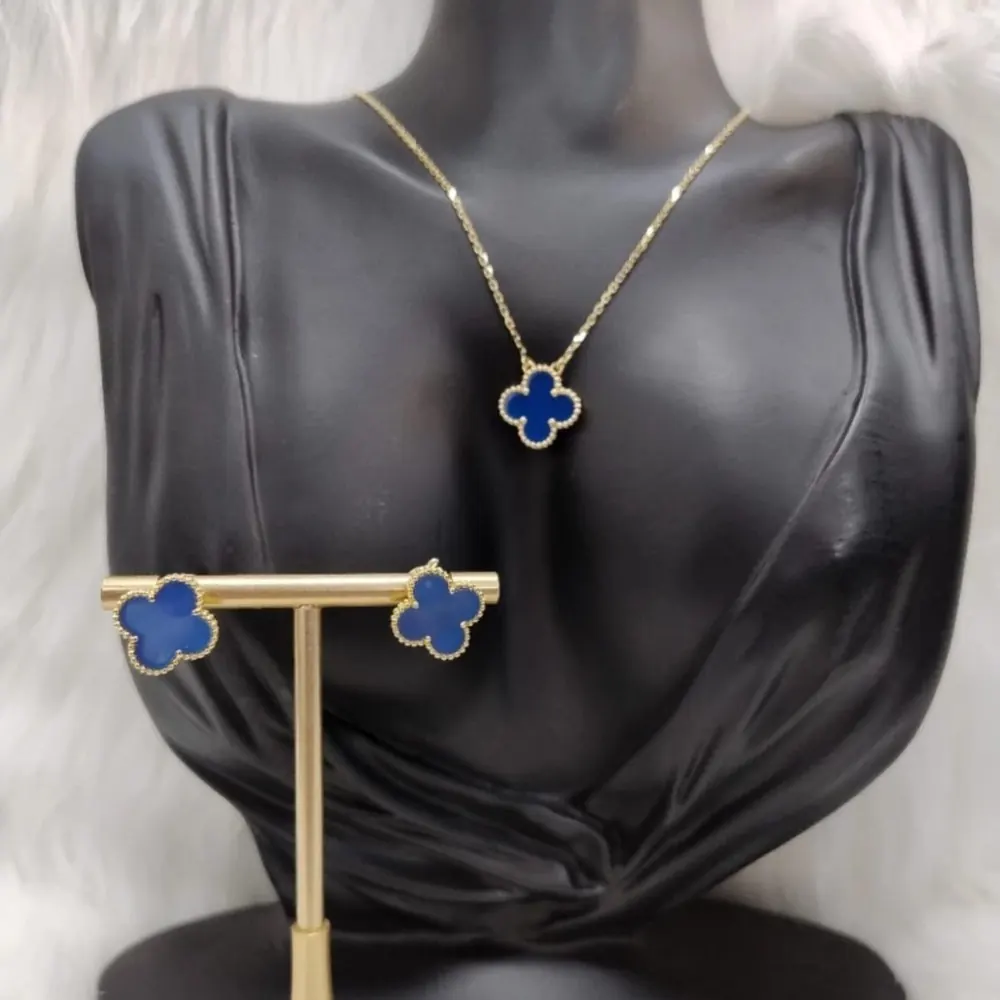 Clover Set — Blue Agate