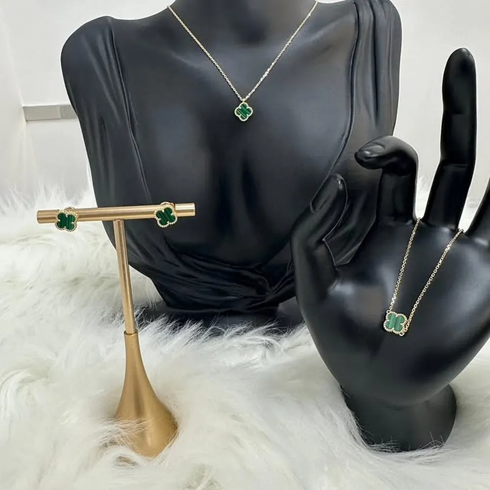 Clover Set — Necklace, Bracelet & Earrings