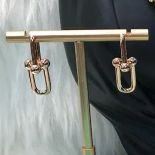 Ball-Link Drop Earrings — Rose Gold
